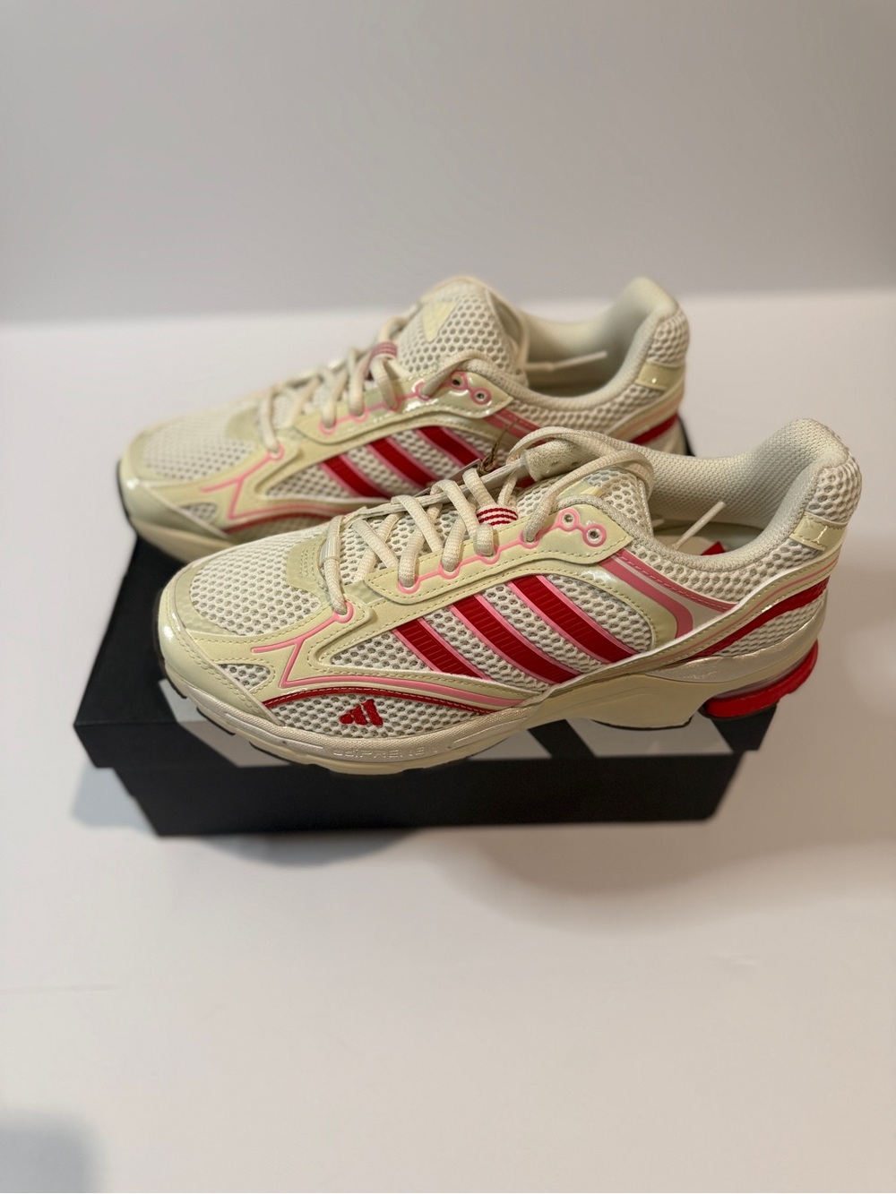 Adidas Spiritain 2000 Shoes Mens Running Sneakers Cloud White/Red